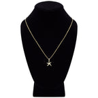 Ocean Starfish Cubic Zirconia Pendant With Necklace Set 14K Gold Filled