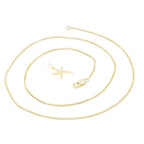 Ocean Starfish Cubic Zirconia Pendant With Necklace Set 14K Gold Filled