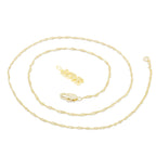 Cubic Zirconia 14K Gold Filled Long Love Pendant Necklace Set