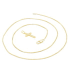 Cross Cubic Zirconia Pendant With Necklace Set 14K Gold Filled