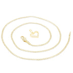 Cubic Zirconia 14K Gold Filled Delicate Heart Pendant Necklace Set