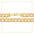 Diamond Cut Cuban Link Chain 14K Gold Filled Bracelet 8.5" Lobster Claw Clasp Men Jewelry 9 mm