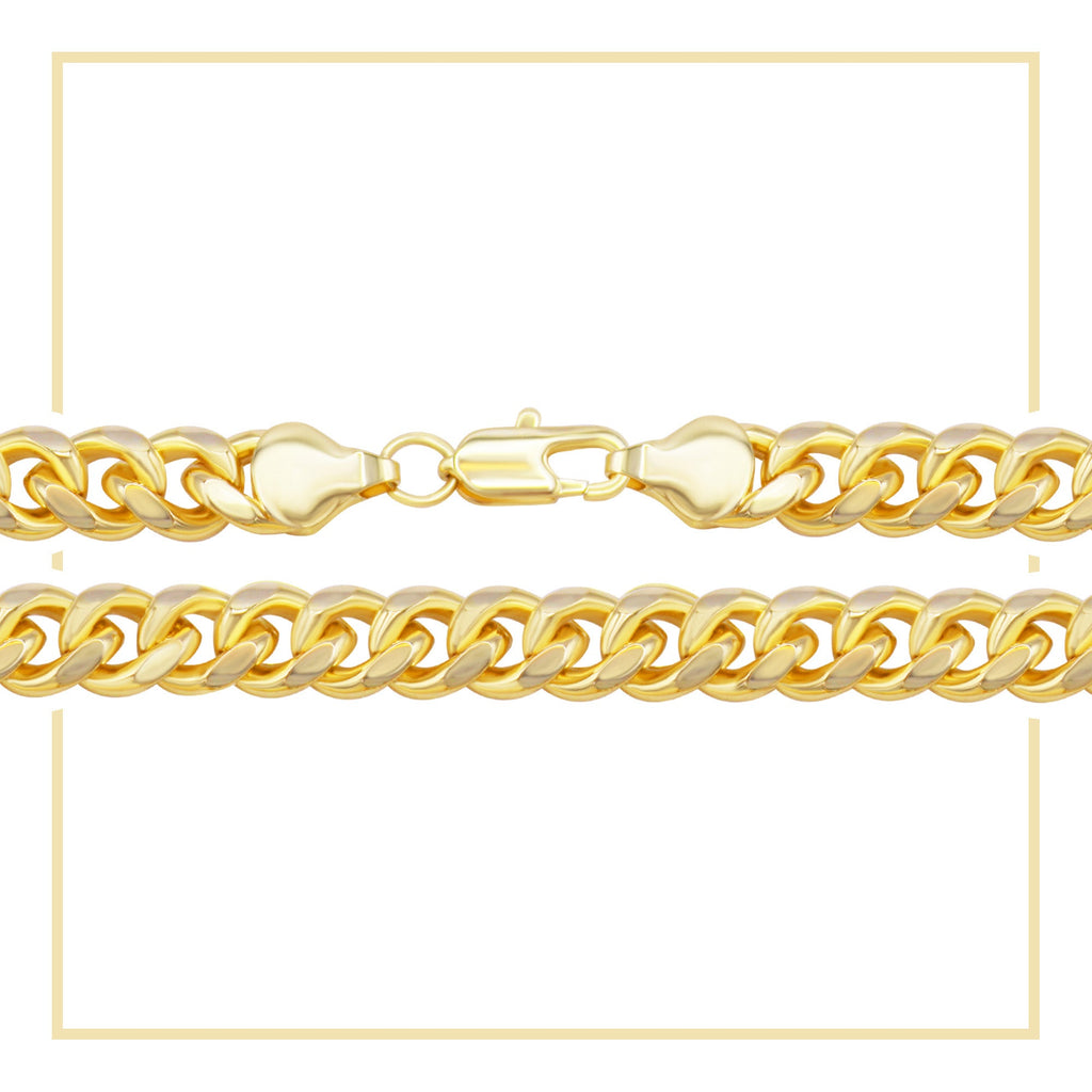 Cuban Link 14K Gold Filled Necklace 24" Bracelet 8.5" Set