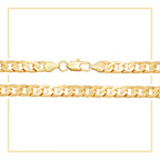 Cuban Link Chain 14K Gold Filled Bracelet 8.5" Lobster Claw Clasp Men Jewelry 6 mm 8 mm