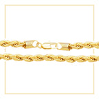14K Gold Filled Rope Chain Necklace 24" for Men 5-6 mm