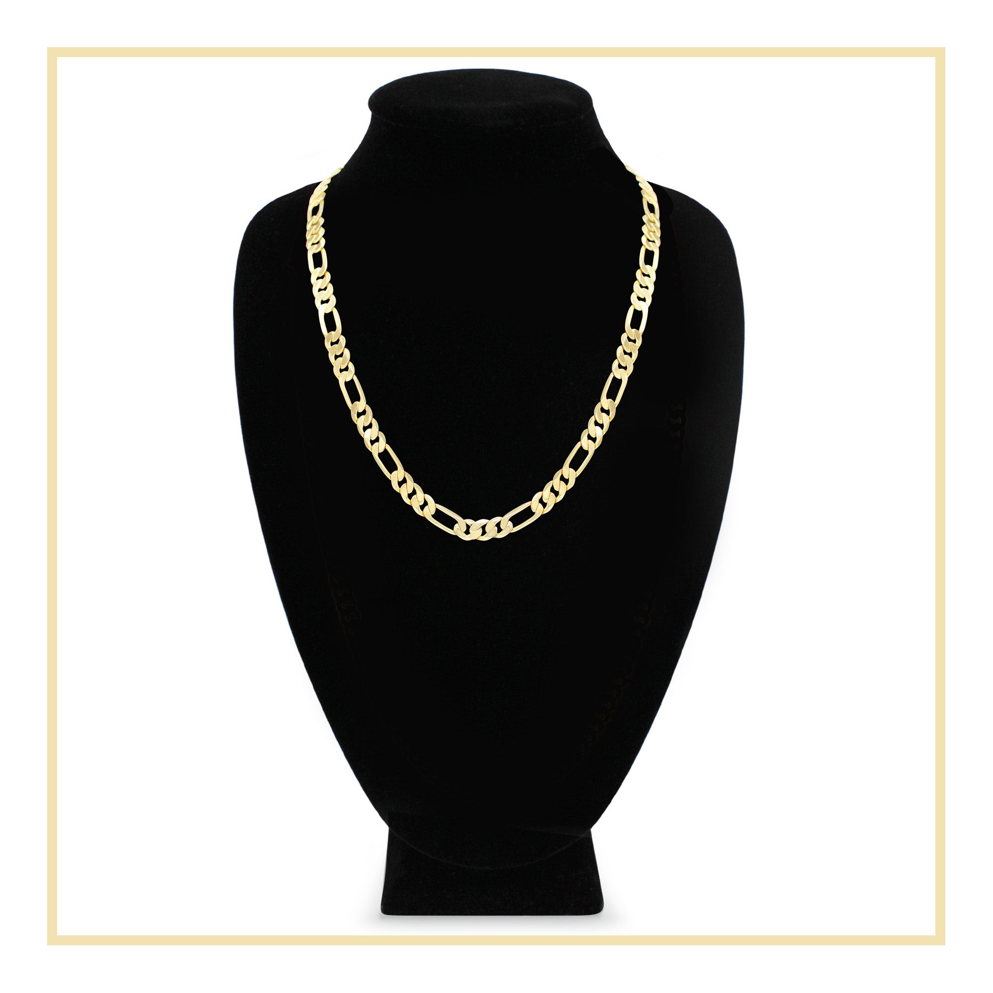 14K Gold Filled Figaro Chain Necklace 24"