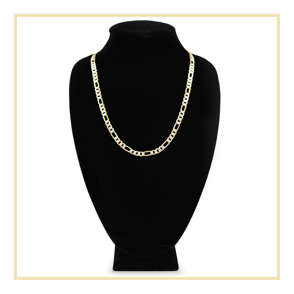 Diamond-Cut 14K Gold Filled Figaro Chain Necklace 24" 6 mm