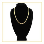 14K Gold Filled Rope Chain Necklace 24" for Men 5-6 mm