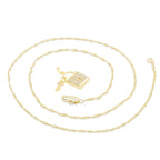 CZ Lock Pendant 14K Gold Filled Necklace Set Jewelry for Women 18" 20" 24"