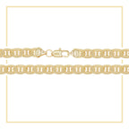 Mariner Chain 14K Gold Filled Bracelet 8.5" Lobster Claw Clasp Men Jewelry 6.8 mm