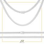 Silver Cuban Link Stainless Steel Necklace 30"