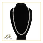 Silver Cuban Link Stainless Steel Necklace 30"