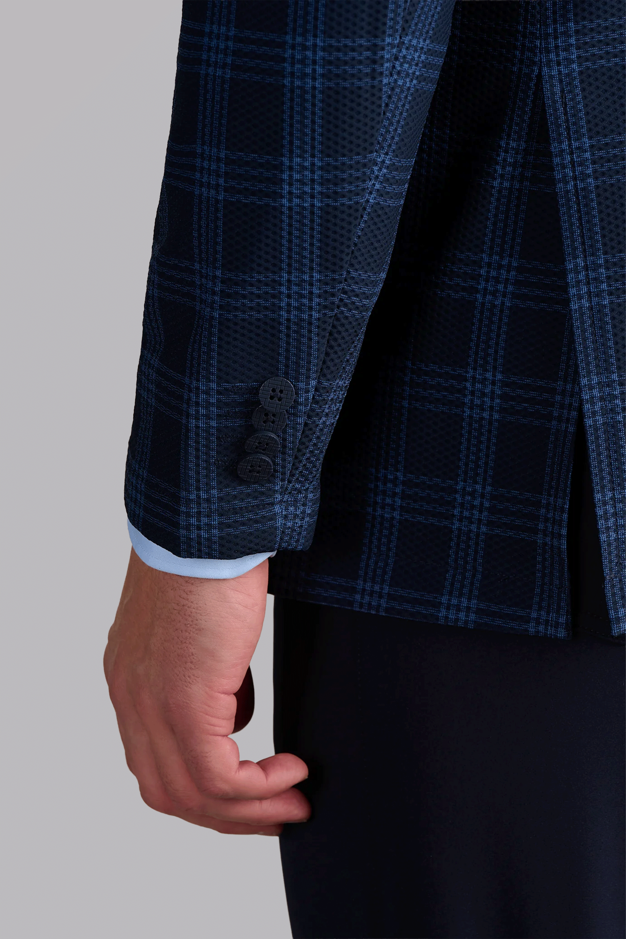 AIR Blazer // Navy Blue Plaid