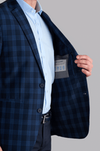 AIR Blazer // Navy Blue Plaid