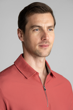 AIR Zip Polo Solid // Cinnabar