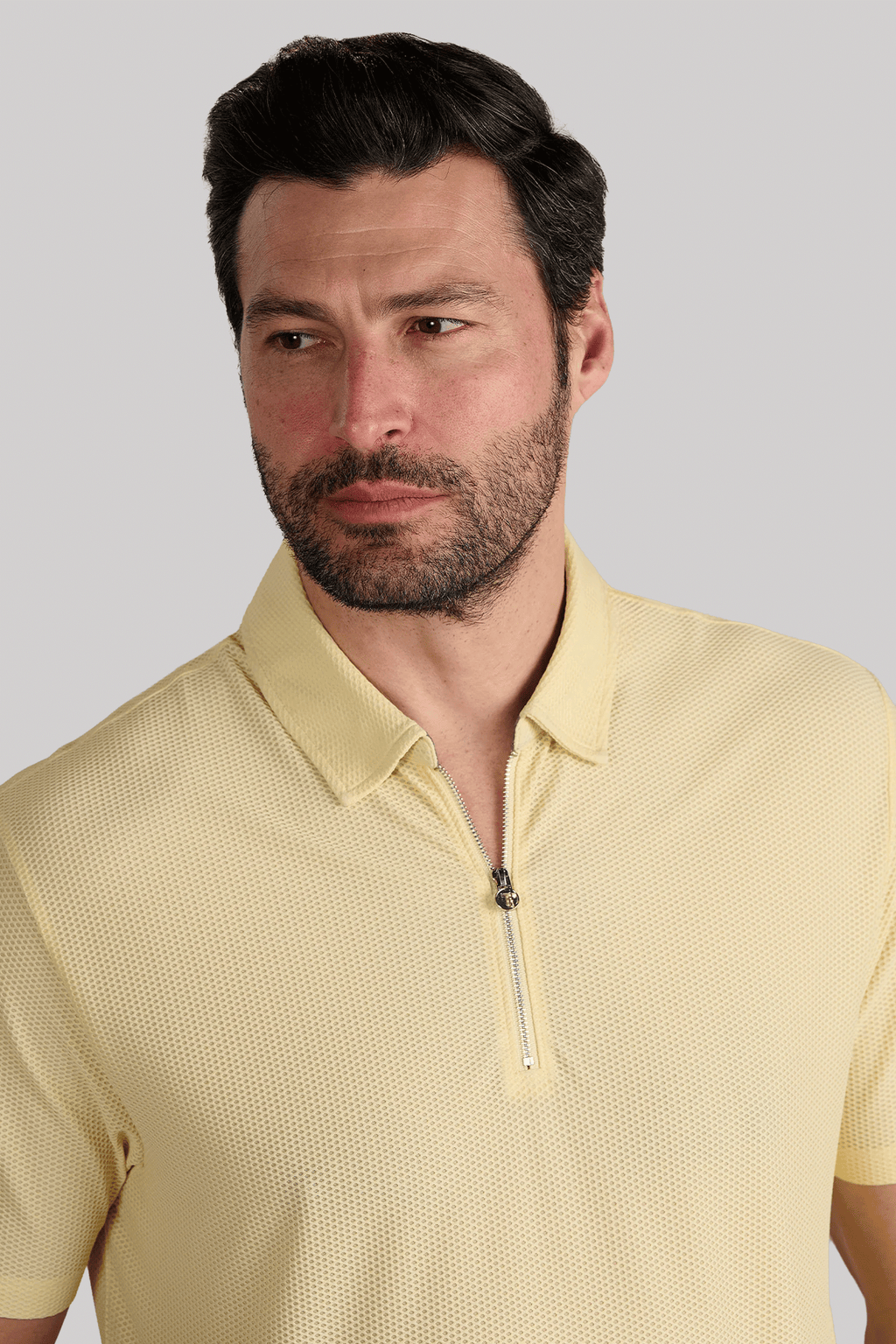 AIR Zip Polo Solid // Yellow