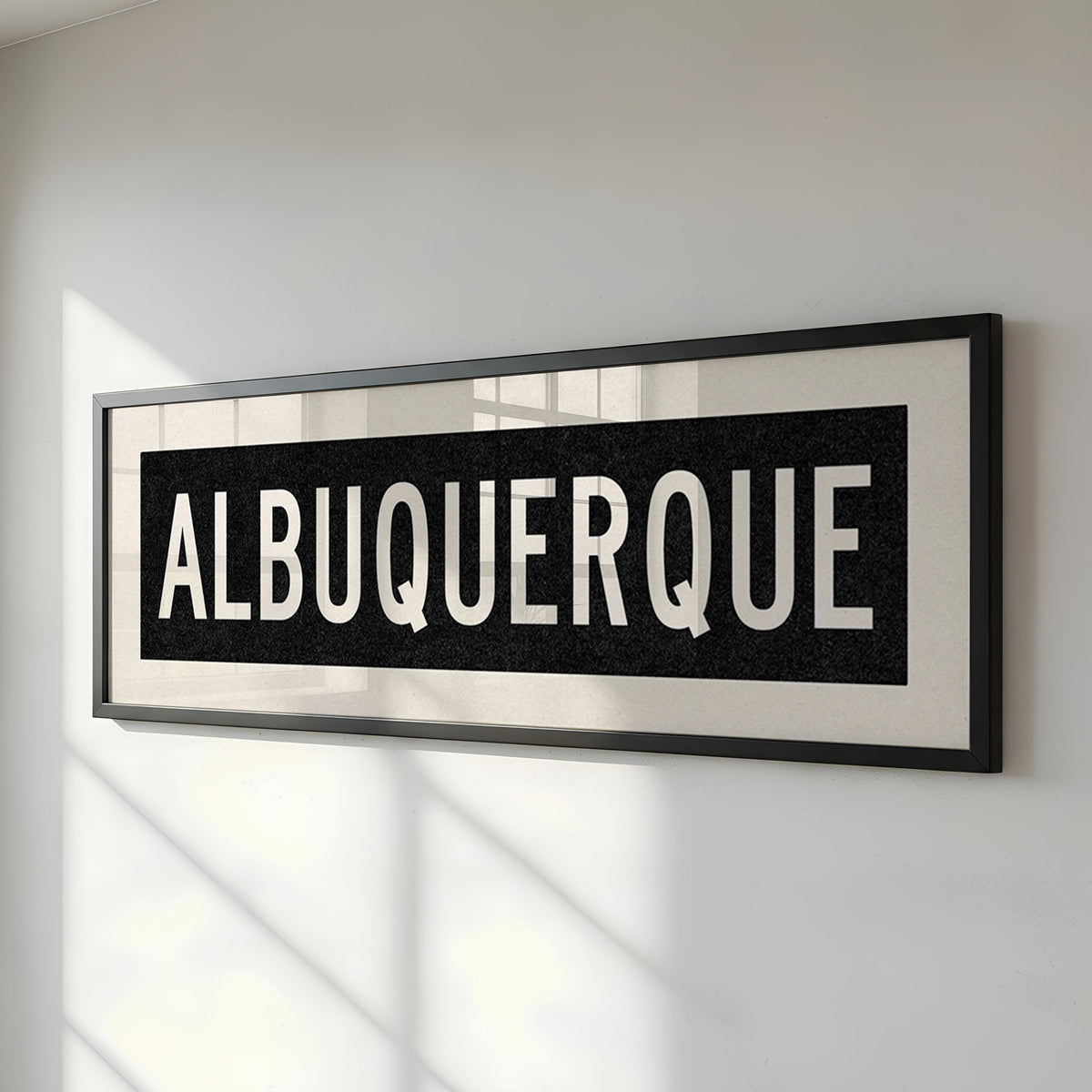 Framed Albuquerque New Mexico Bus Scroll