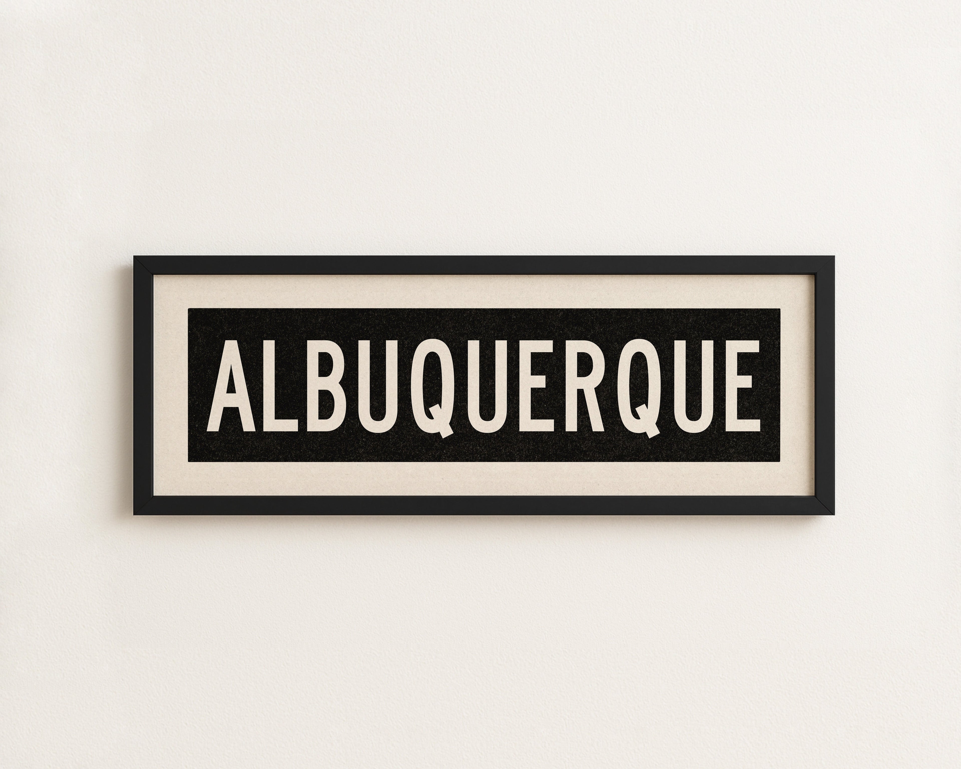Framed Albuquerque New Mexico Bus Scroll