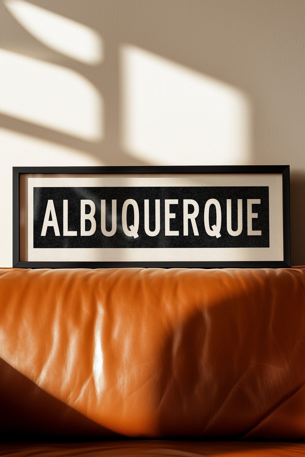 Framed Albuquerque New Mexico Bus Scroll
