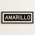 Framed Amarillo Bus Scroll Sign