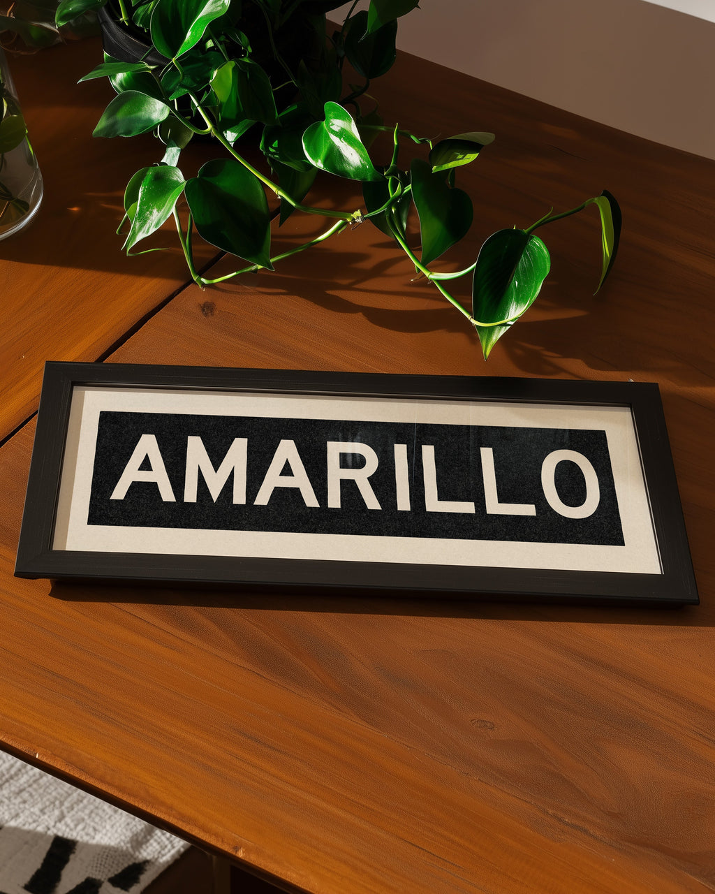Framed Abilene Bus Scroll Sign