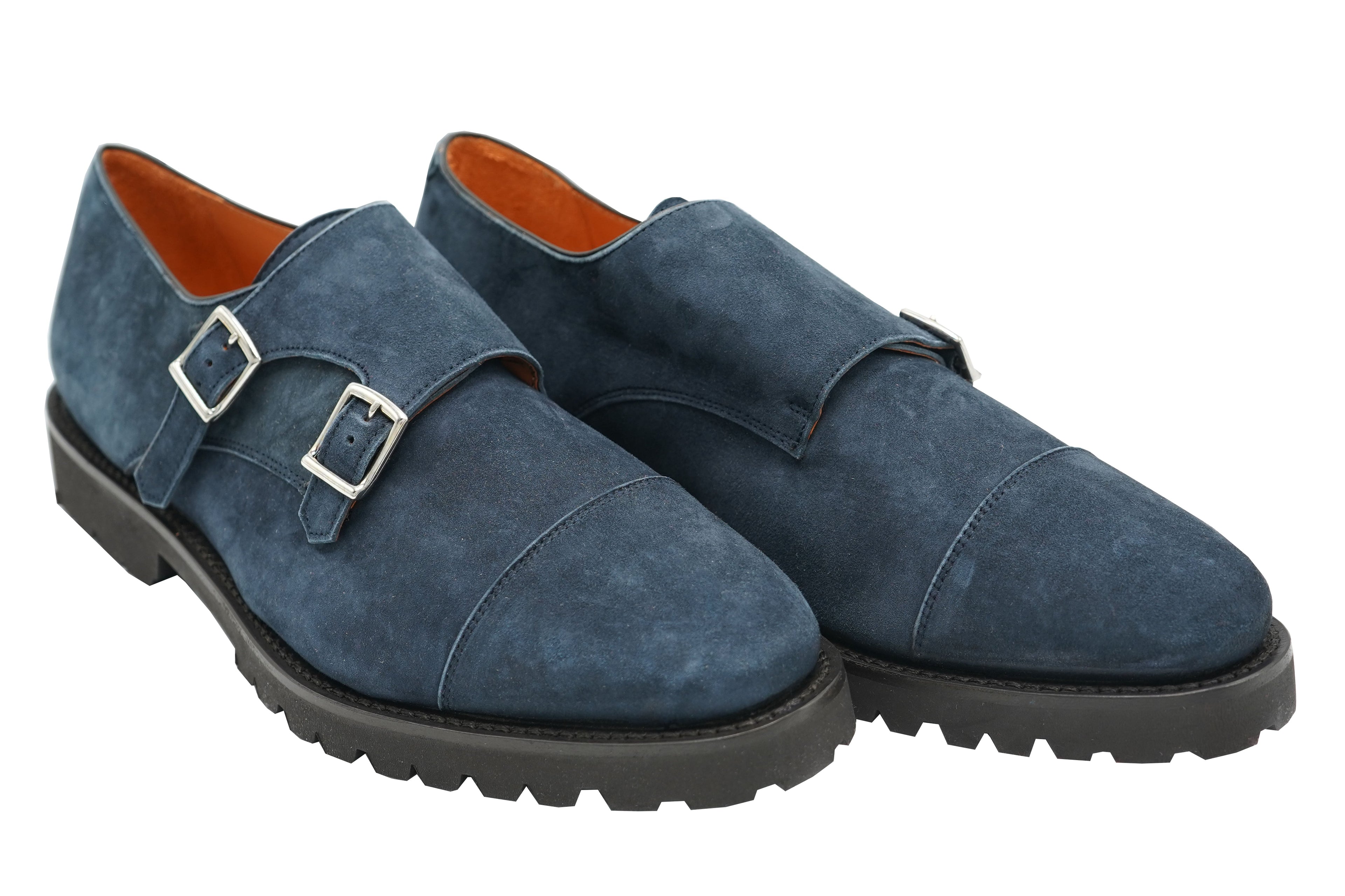 Andrea Ventura Monte Carlo Suede Monk Strap Dress Shoes