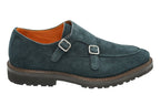 Andrea Ventura Norvegese Parigino Adler Suede Monk Strap Shoes