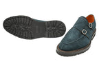 Andrea Ventura Norvegese Parigino Adler Suede Monk Strap Shoes