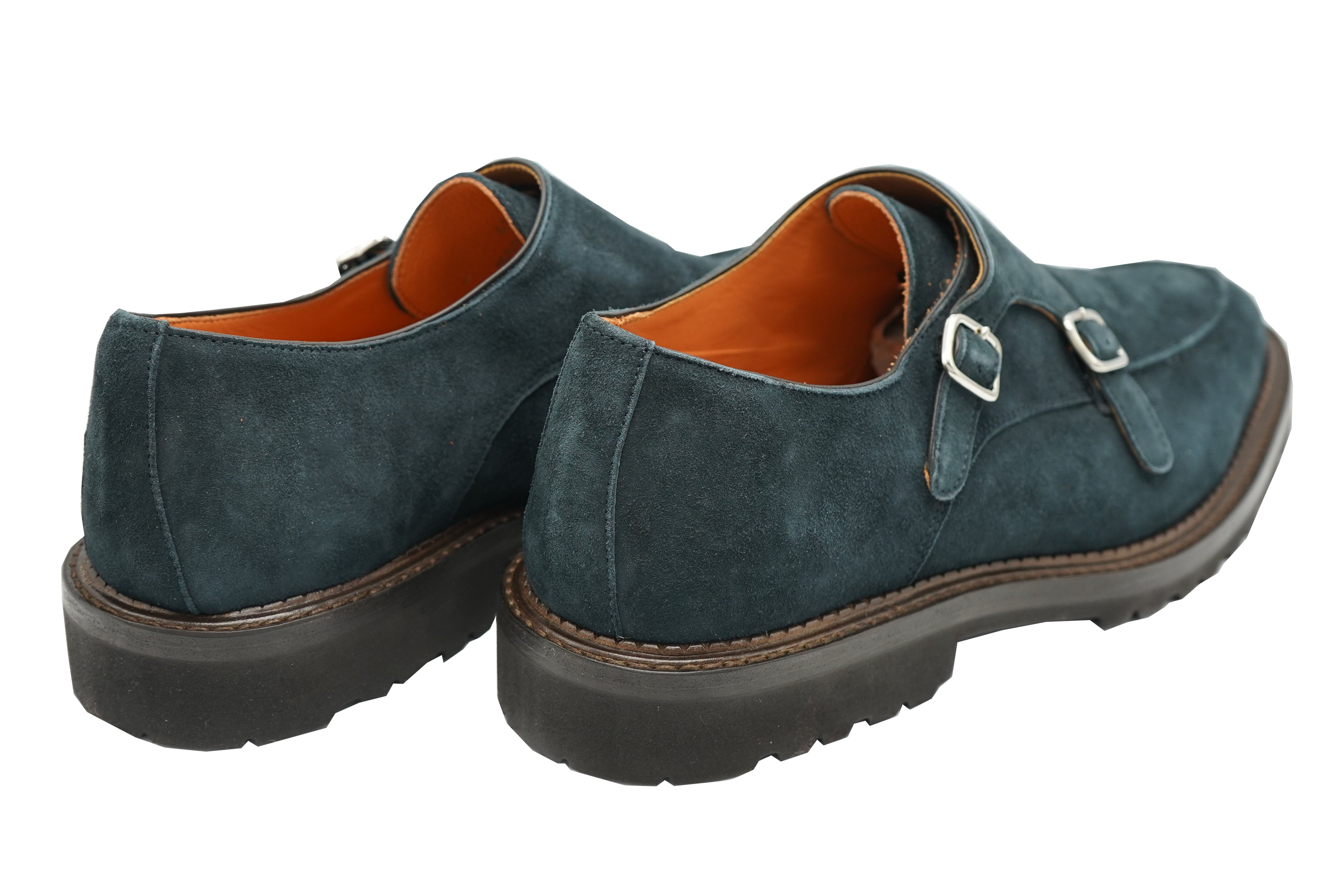 Andrea Ventura Norvegese Parigino Adler Suede Monk Strap Shoes