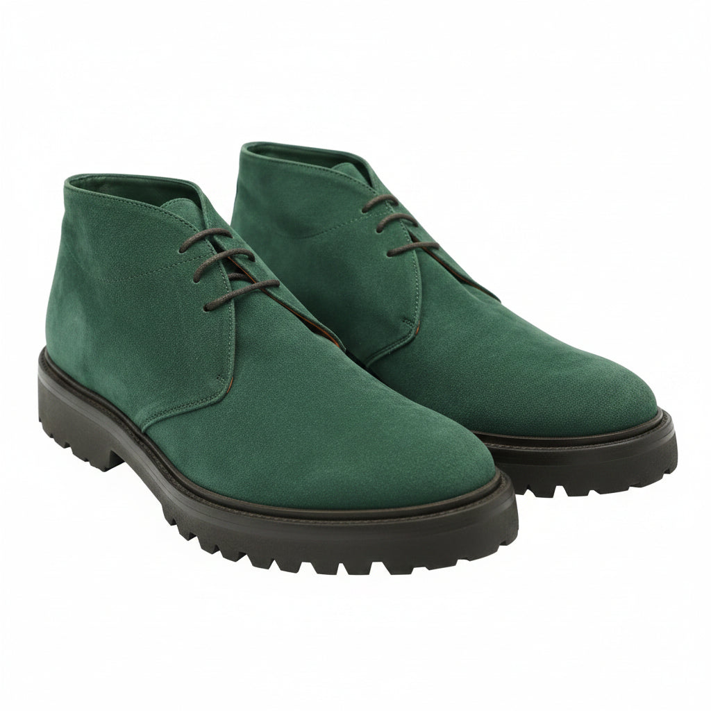 Andrea Ventura Chucca T Suede Lace-Up Boots w/ Lug Sole