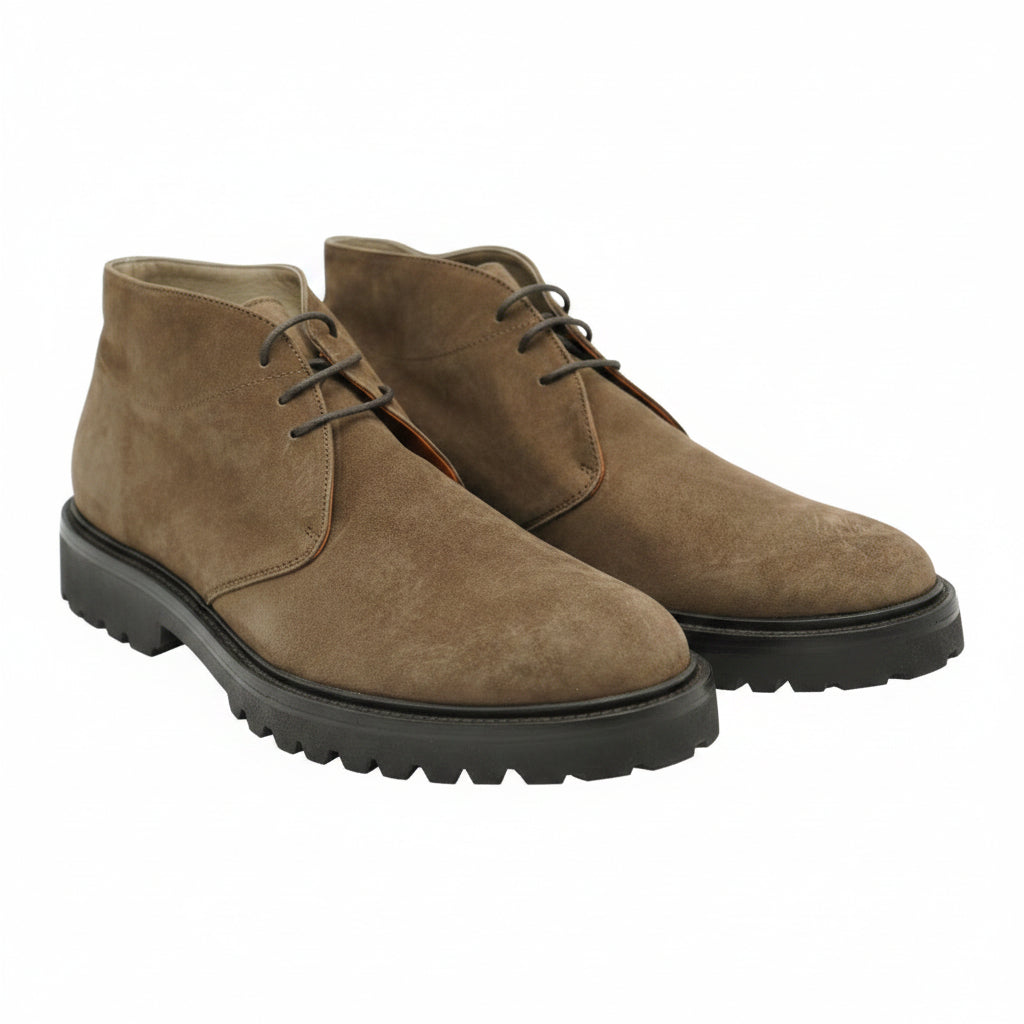 Andrea Ventura Chucca T Suede Lace-Up Boots w/ Lug Sole