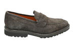 Andrea Ventura Norvegese Mocassino Adler Solid Suede Penny Loafers