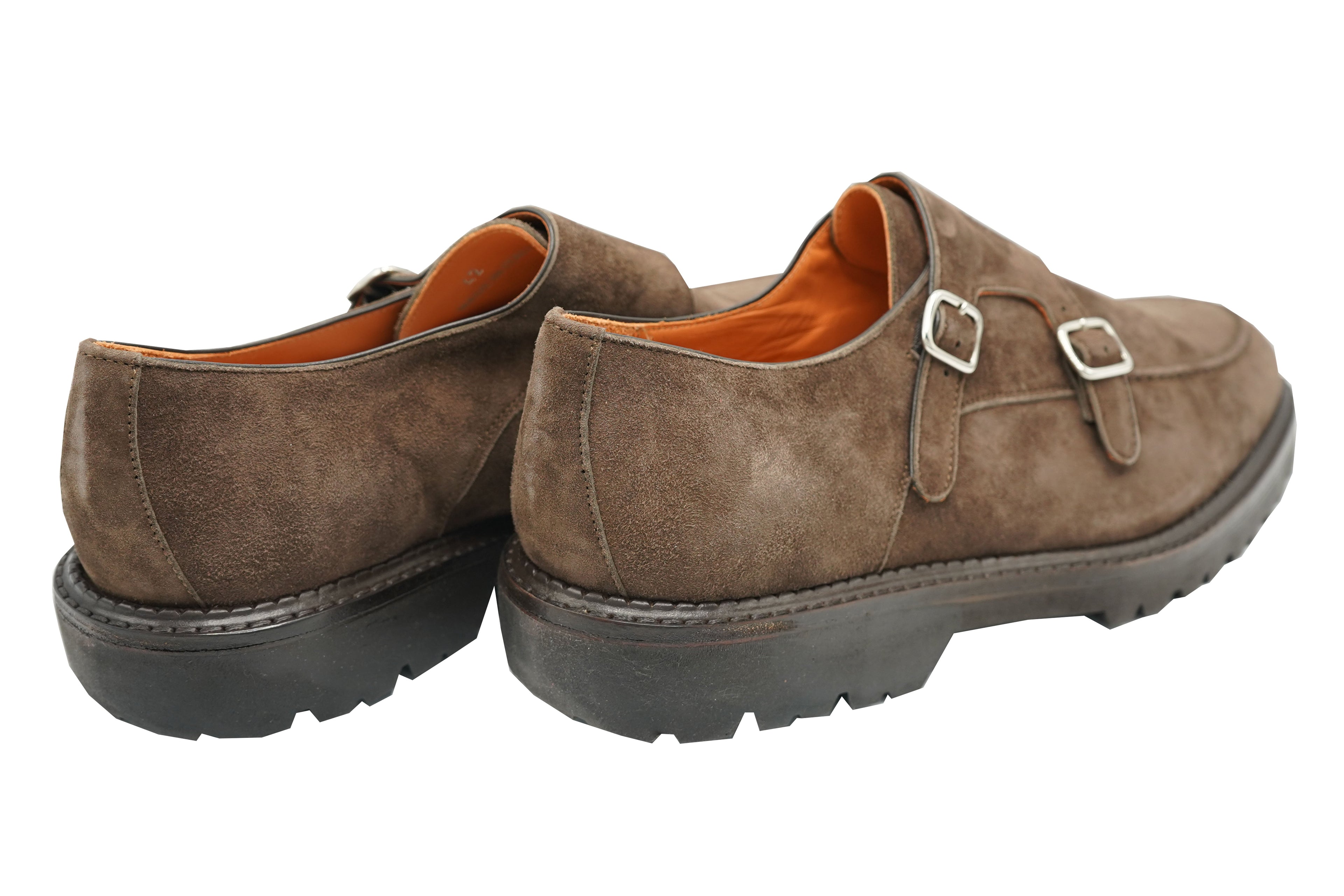 Andrea Ventura Norvegese Parigino Adler Suede Monk Strap Shoes