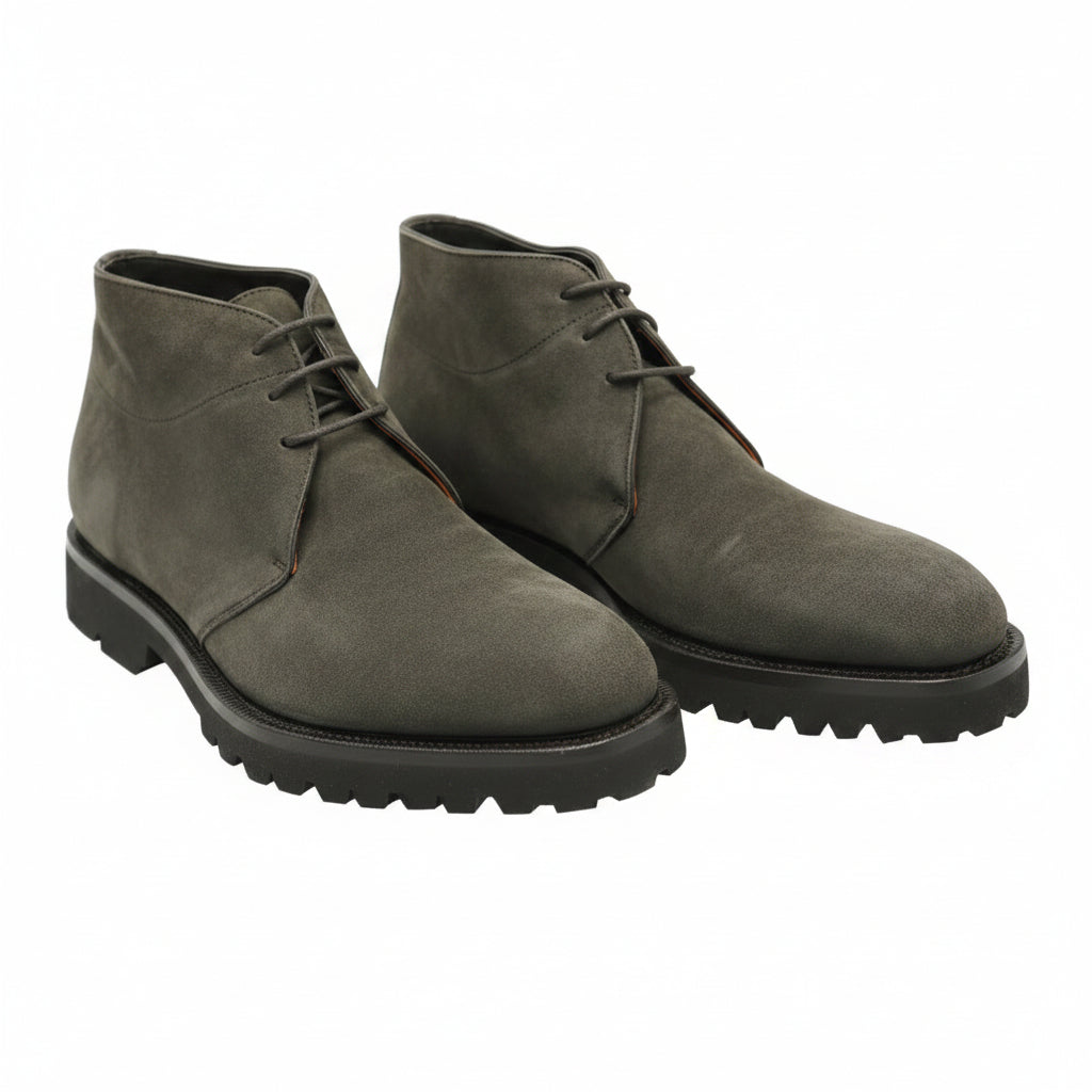 Andrea Ventura Pitti T Suede Lace-Up Boots w/ Lug Sole