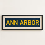 Framed Ann Arbor Navy Bus Scroll