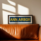 Framed Ann Arbor Navy Bus Scroll