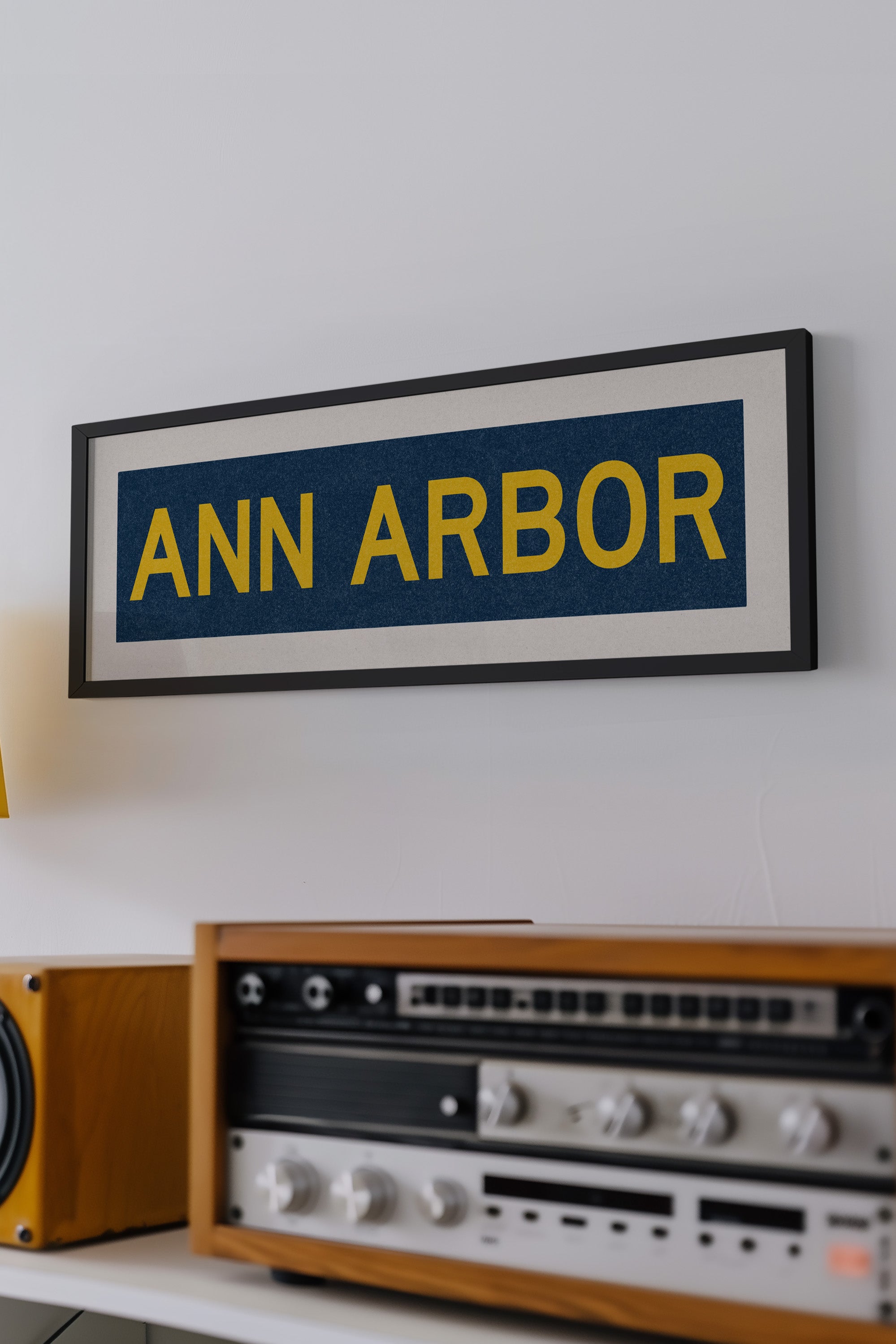 Framed Ann Arbor Navy Bus Scroll