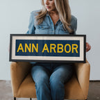 Framed Ann Arbor Navy Bus Scroll