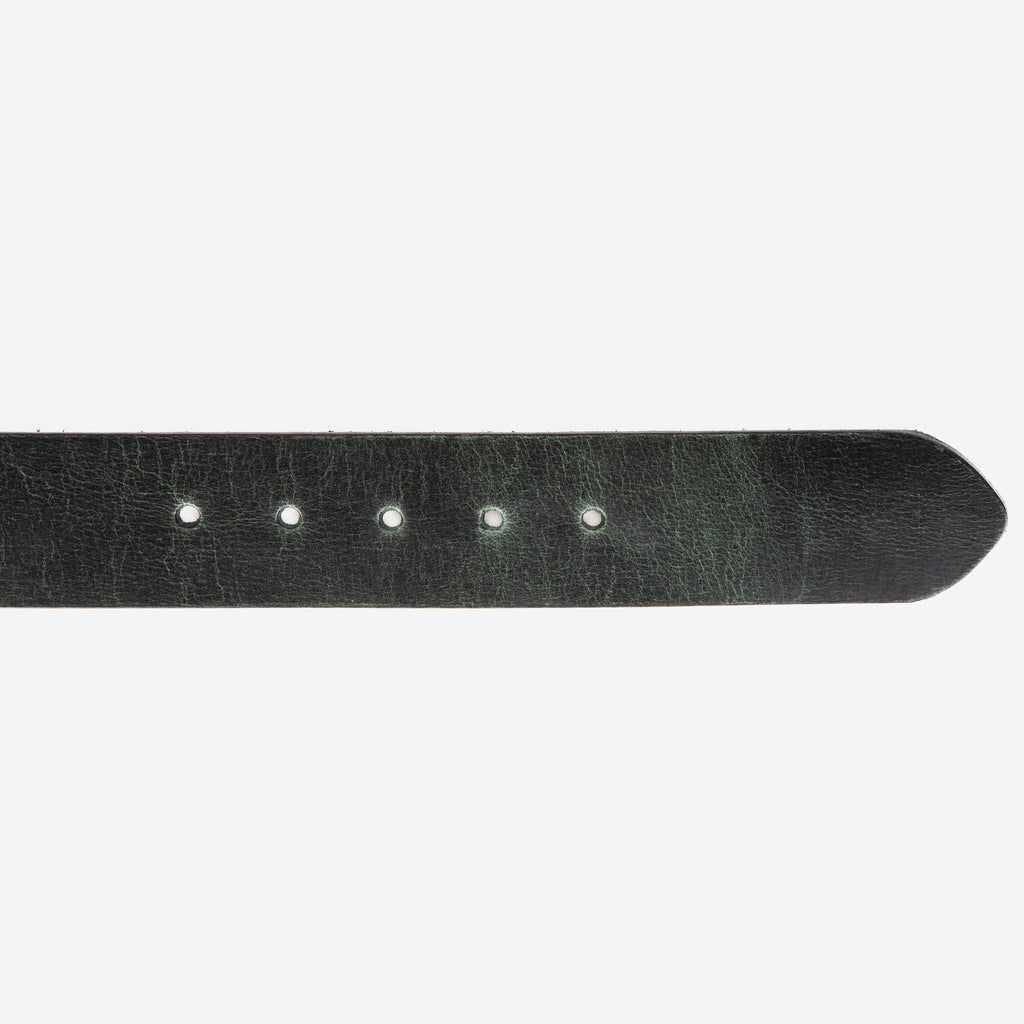 The Prime Forest Green Leather Belt