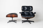 Early 1st Generation Eames Lounge Chair and Ottoman in Brazilian Rosewood finished in Gunstock Oil by Herman Miller