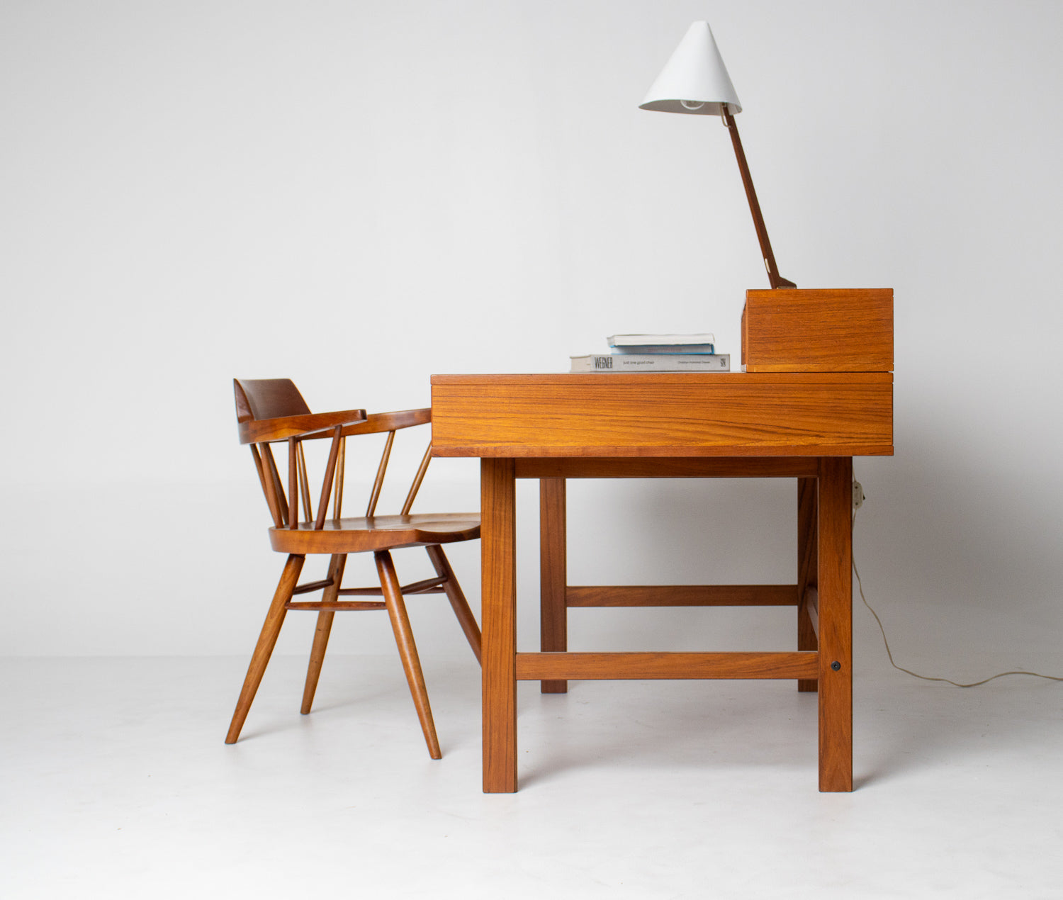 Peter Lovig Mid Century Danish Teak Flip Top Desk