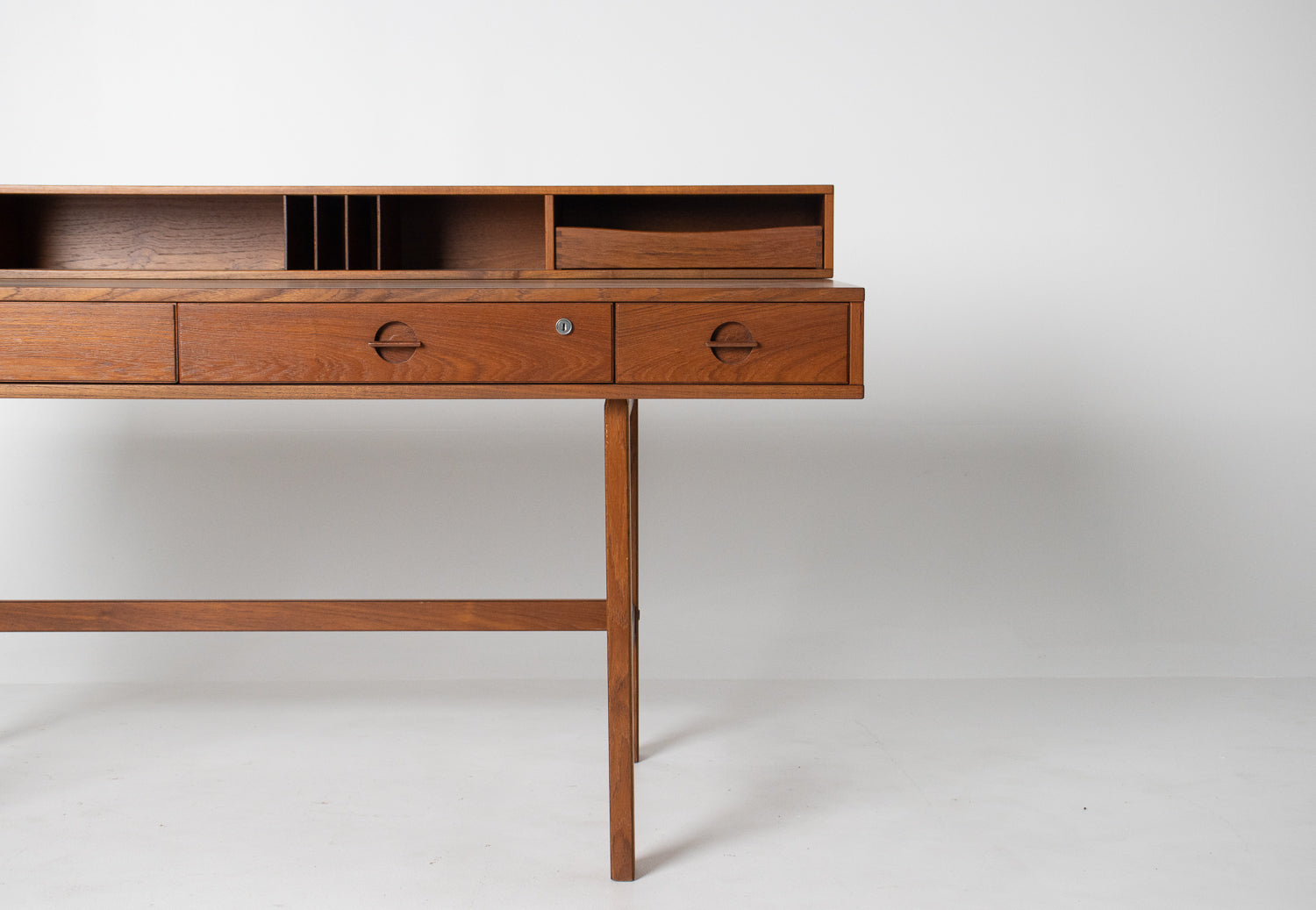 Peter Lovig Mid Century Danish Teak Flip Top Desk