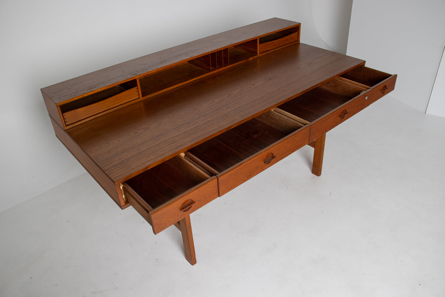 Peter Lovig Mid Century Danish Teak Flip Top Desk