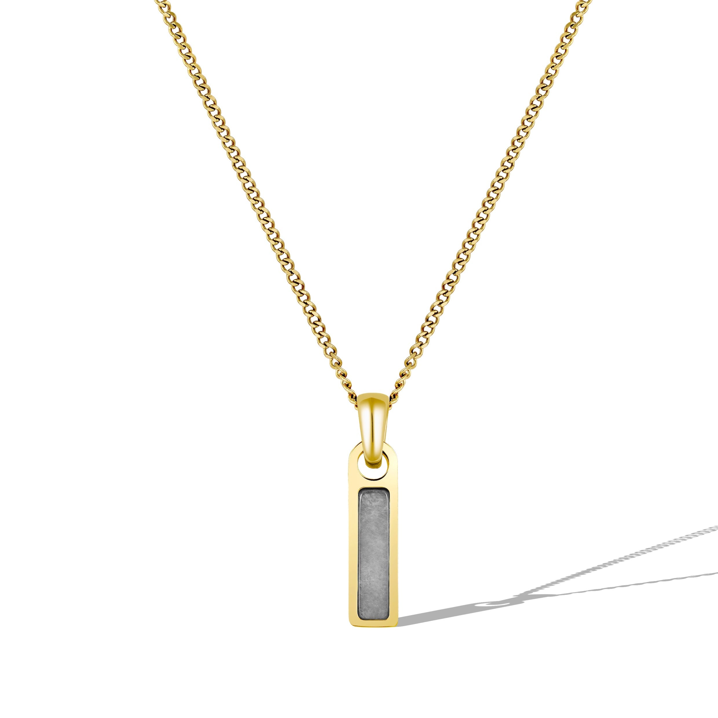 Birthstone Tag Necklace - Gold