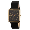 Arvo Time Squared Watch - Black Dial, Black Leather