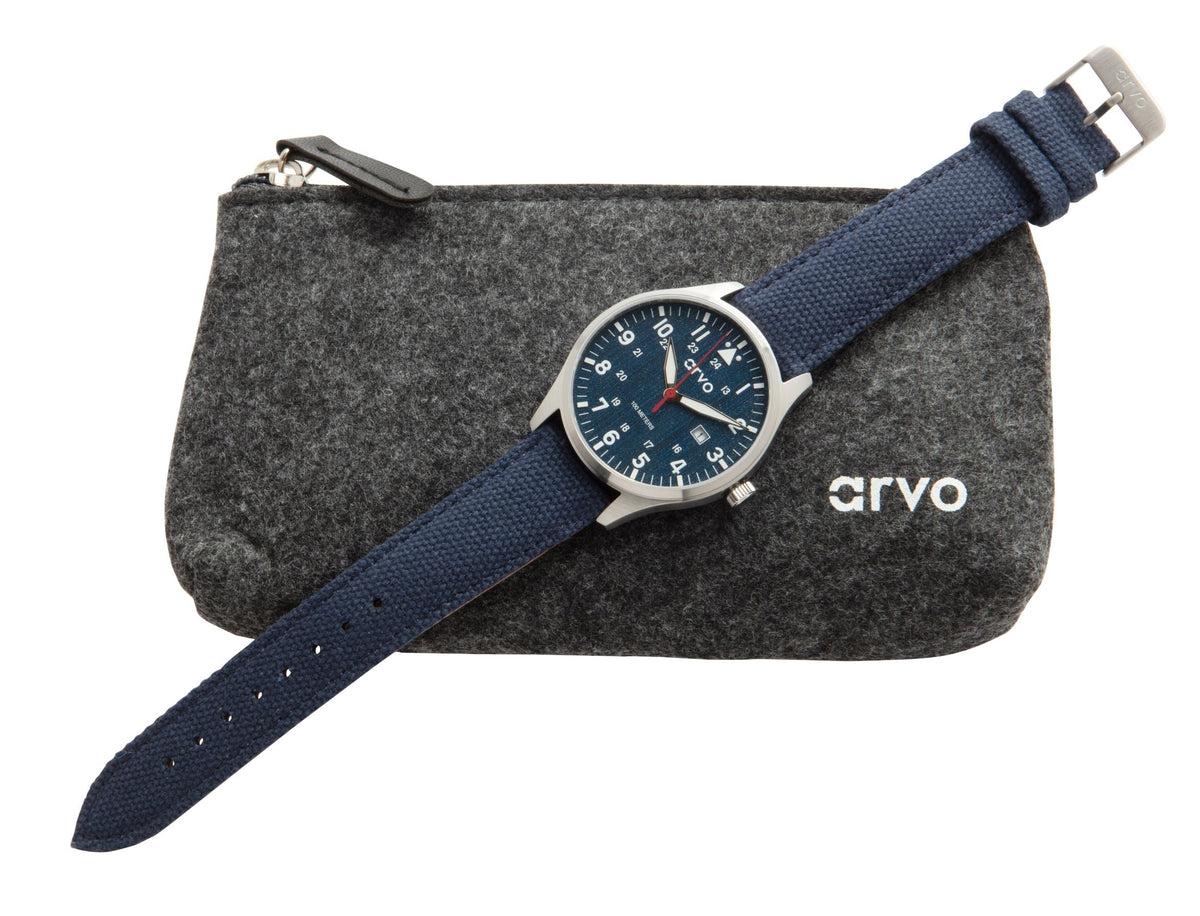 Arvo Rove Field Watch - Jeans Blue