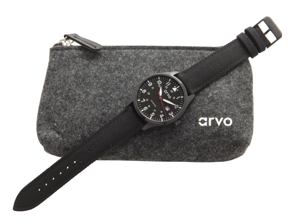 Arvo Rove Field Watch - Sky Black