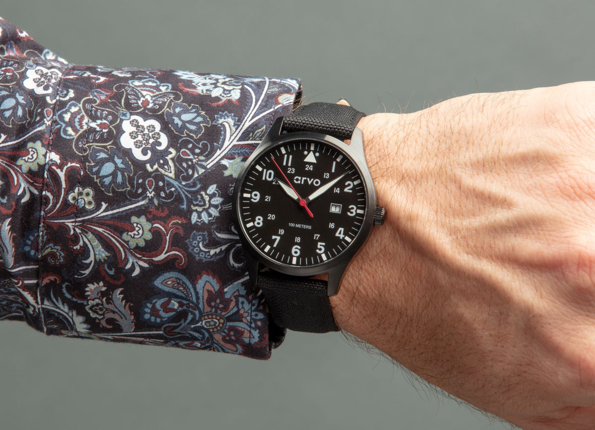 Arvo Rove Field Watch - Sky Black