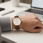 Arvo Awristacrat Watch - Gold - Brown Alligator
