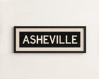 Framed Asheville North Carolina Bus Scroll